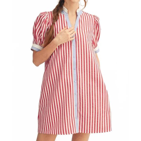 JODIFL Dresses & Skirts - NEW JODIFL little miss usa button up dress in red